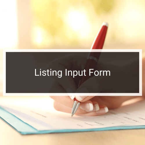 LISTING INPUT FORM